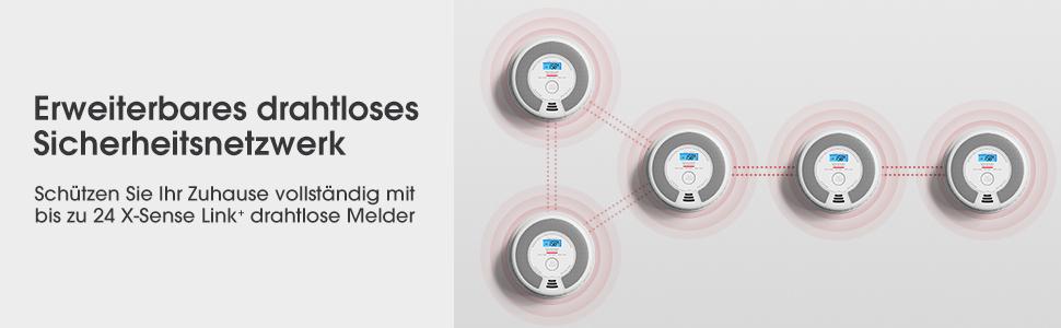 X-Sense Rauch- und Kohlenmonoxidmelder SC07-W / ZASXS00148WEU Weiß, Grau